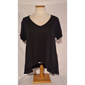 Treasure & Bond Womens‎ Black Mixed Media Swing Tee Size XS NEW